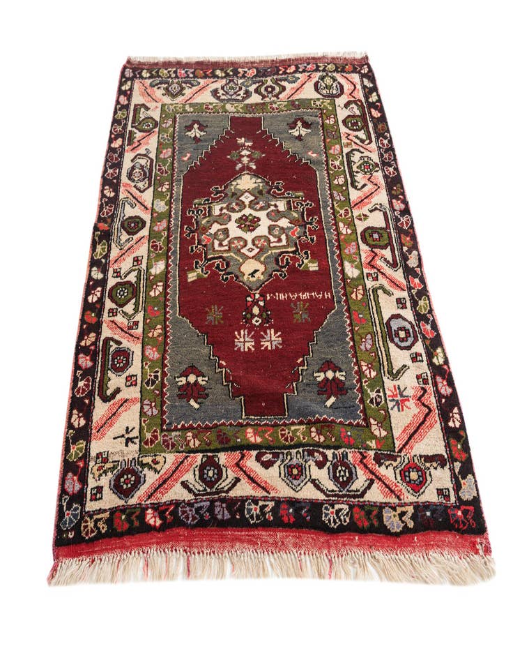 Detail image of  4' 1 x 5' 2  Hand Knotted Anatolian Wool Rug