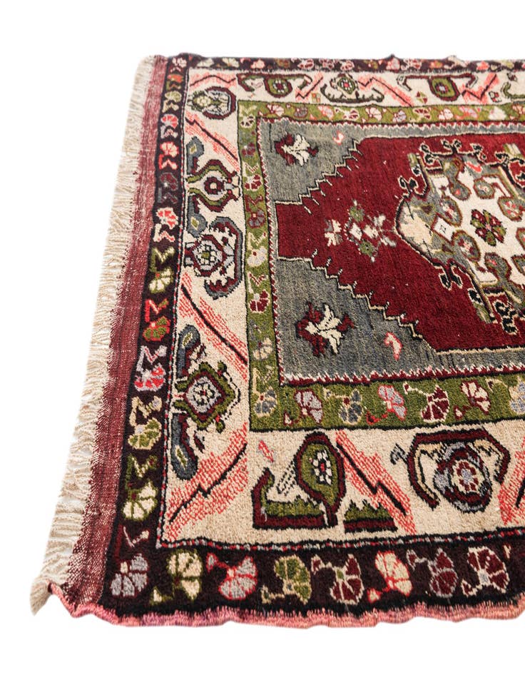 Detail image of  4' 1 x 5' 2  Hand Knotted Anatolian Wool Rug