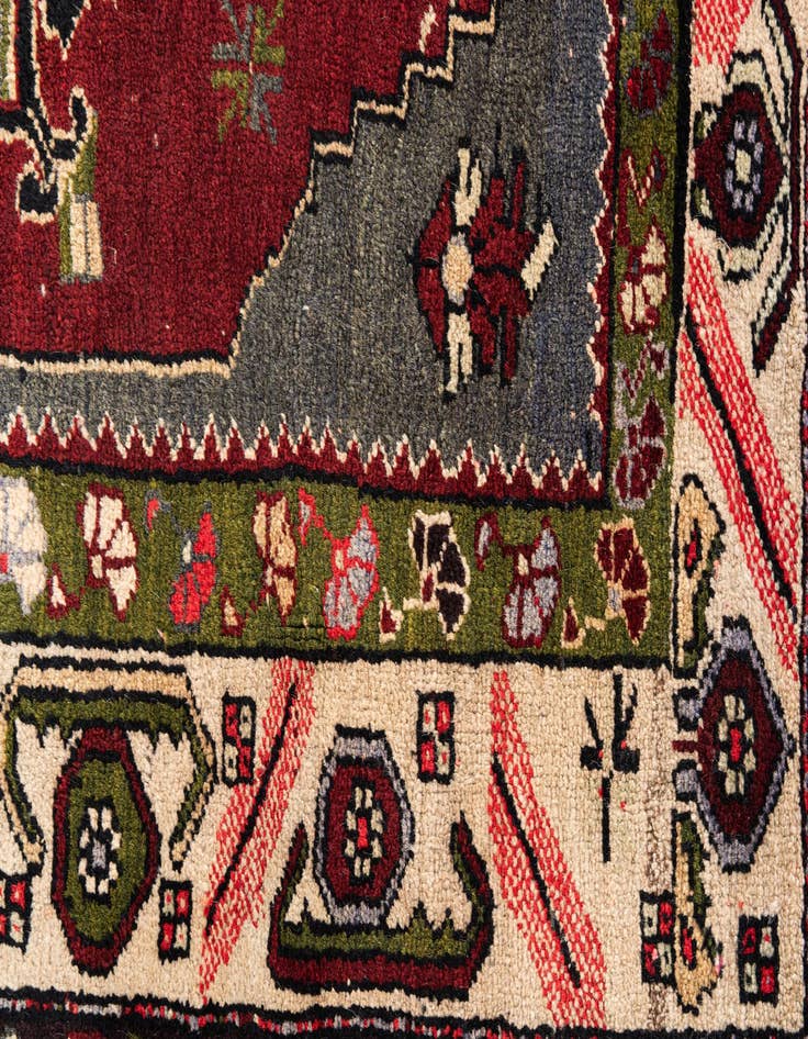 Detail image of  4' 1 x 5' 2  Hand Knotted Anatolian Wool Rug