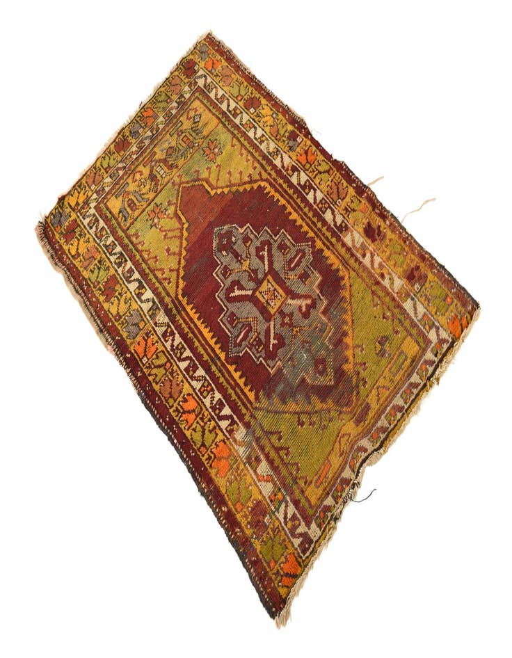 Detail image of  2' 7 x 4'  Hand Knotted Anatolian Oriental Wool Rug