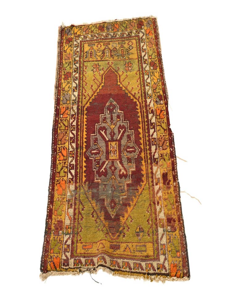 Detail image of  2' 7 x 4'  Hand Knotted Anatolian Oriental Wool Rug