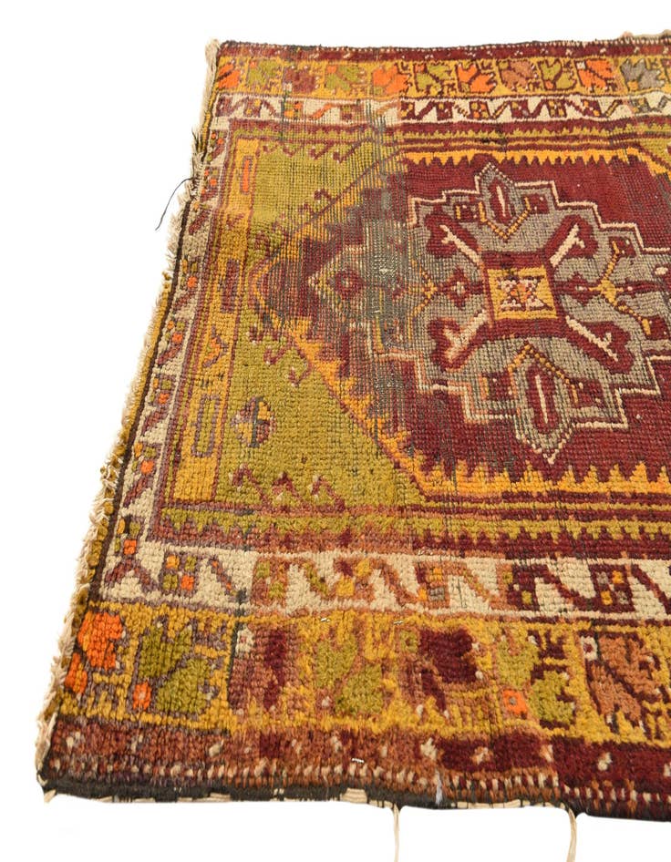 Detail image of  2' 7 x 4'  Hand Knotted Anatolian Oriental Wool Rug