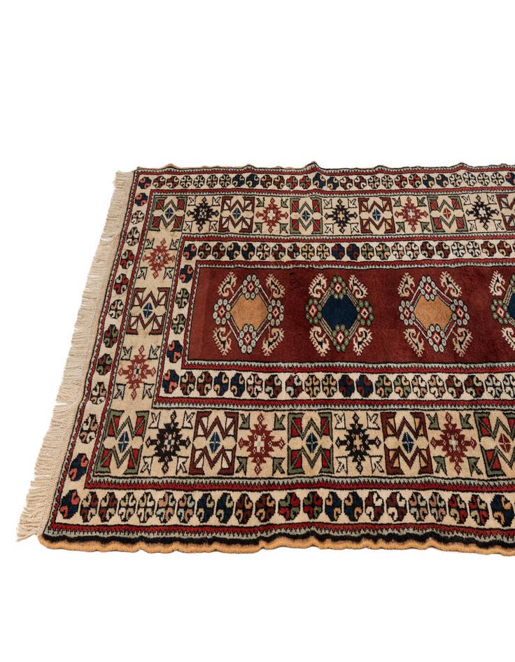 Detail image of  4' 2 x 6' 11  Hand Knotted Anatolian Oriental Wool Rug