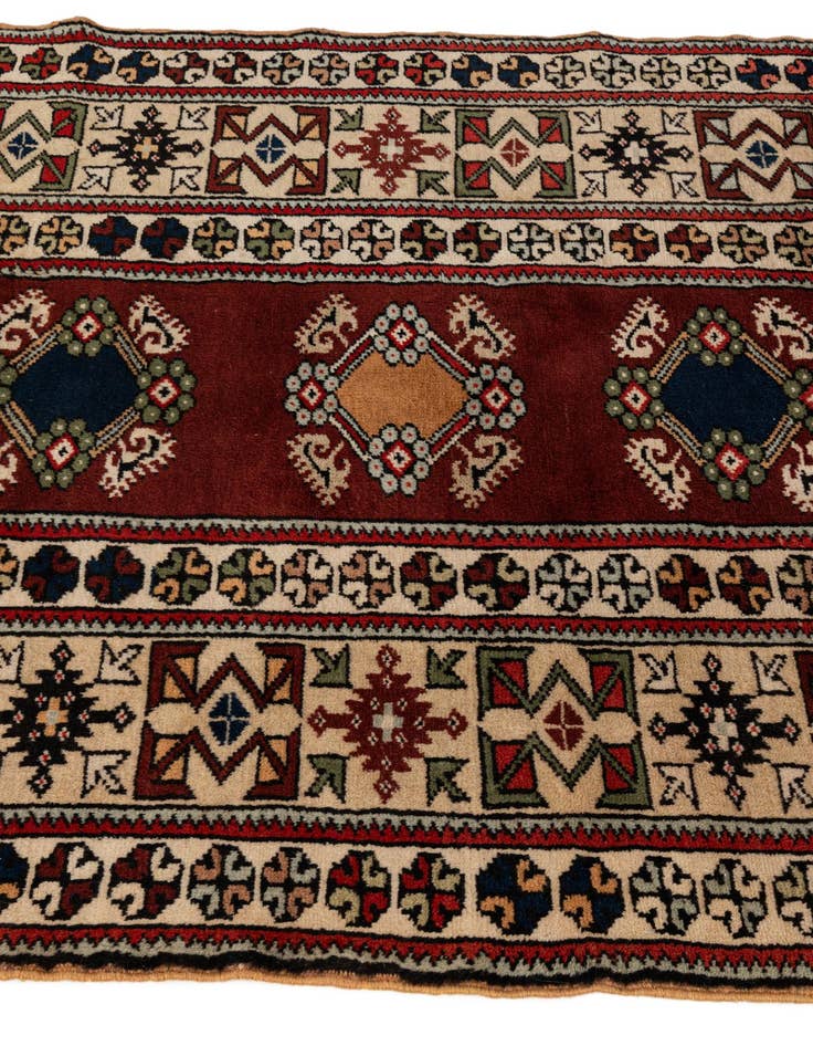 Detail image of  4' 2 x 6' 11  Hand Knotted Anatolian Oriental Wool Rug