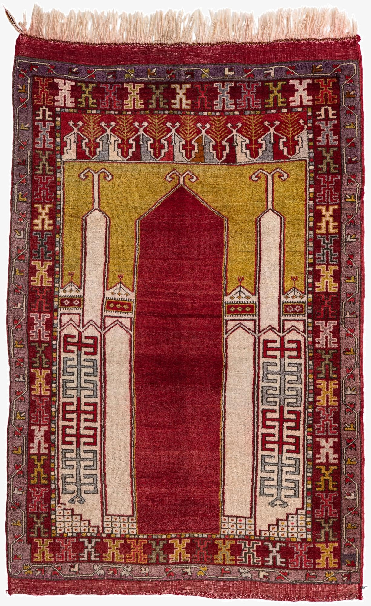  4' 1 x 6' 5  Hand Knotted Anatolian Wool Rug