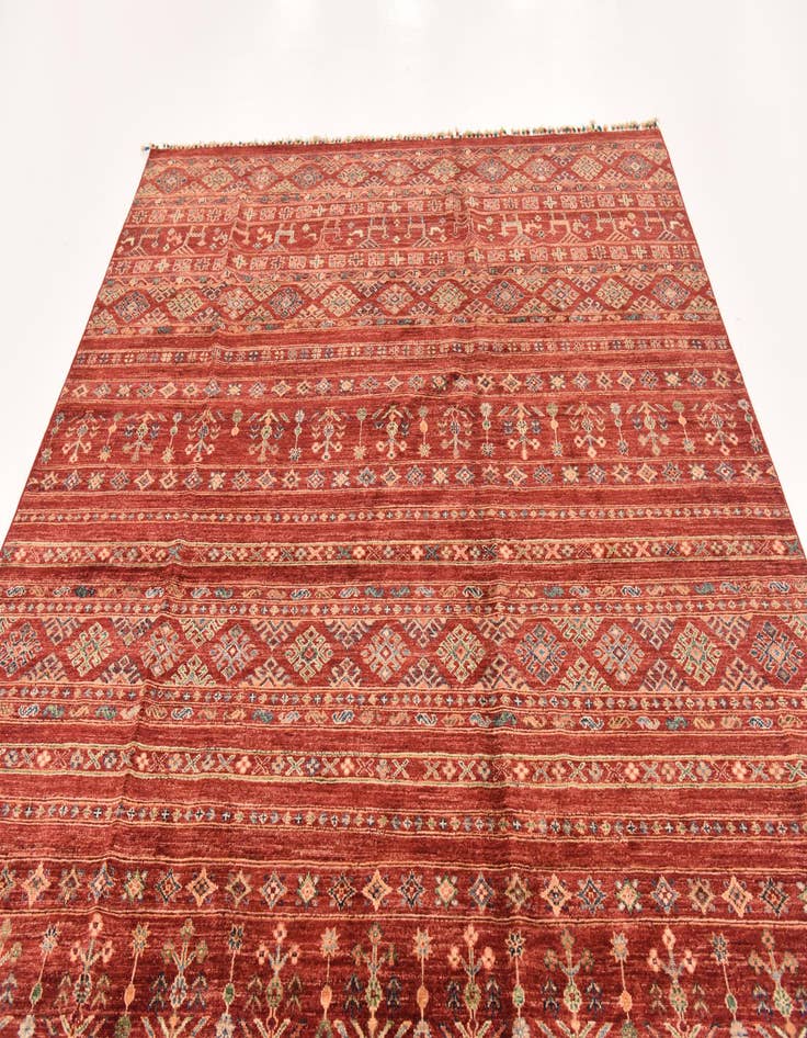 Detail image of  7' x 10'  Hand Knotted Ariana Ziegler Rug