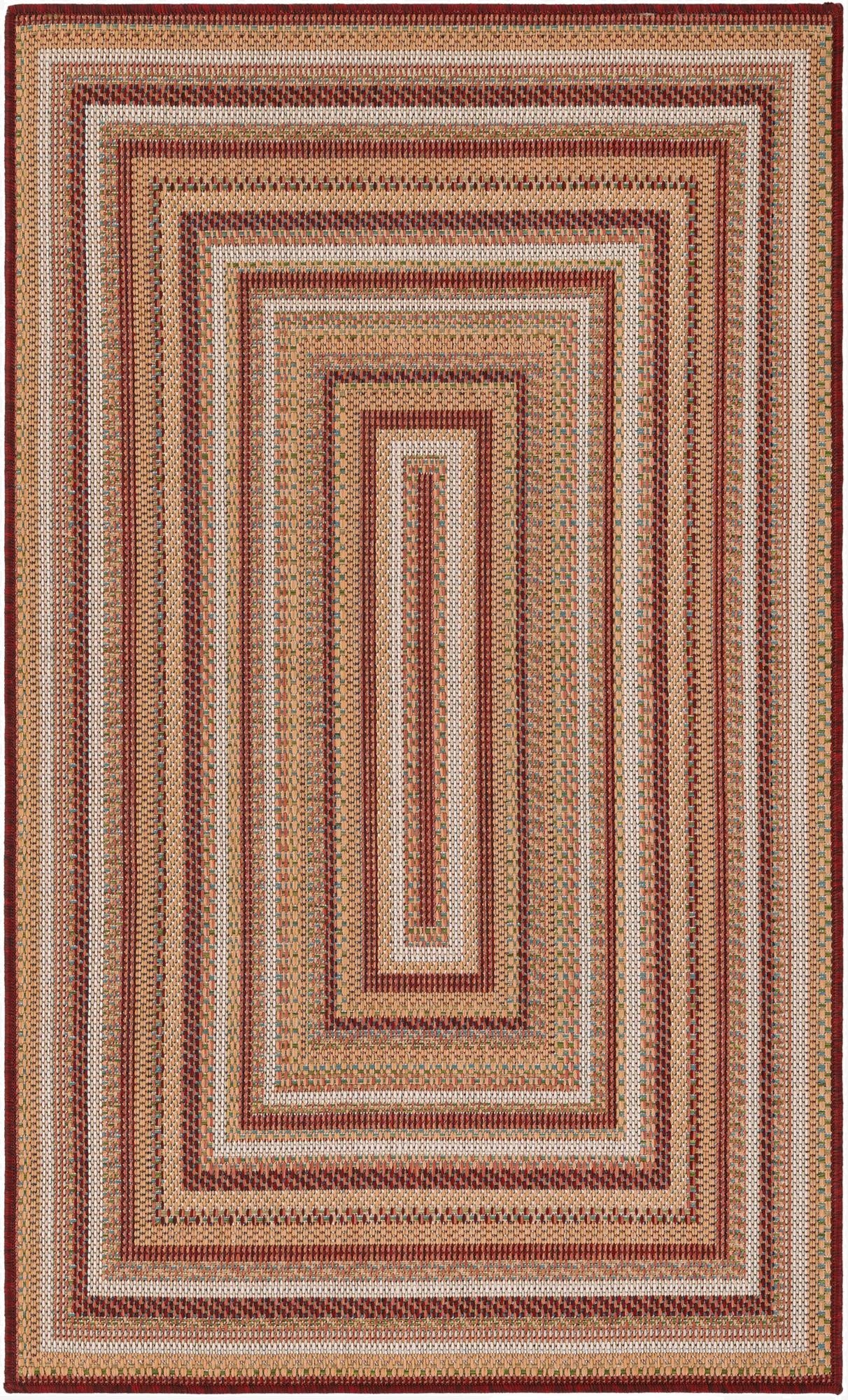  3' 3 x 5' 3  Washable Baja Indoor / Outdoor Rug