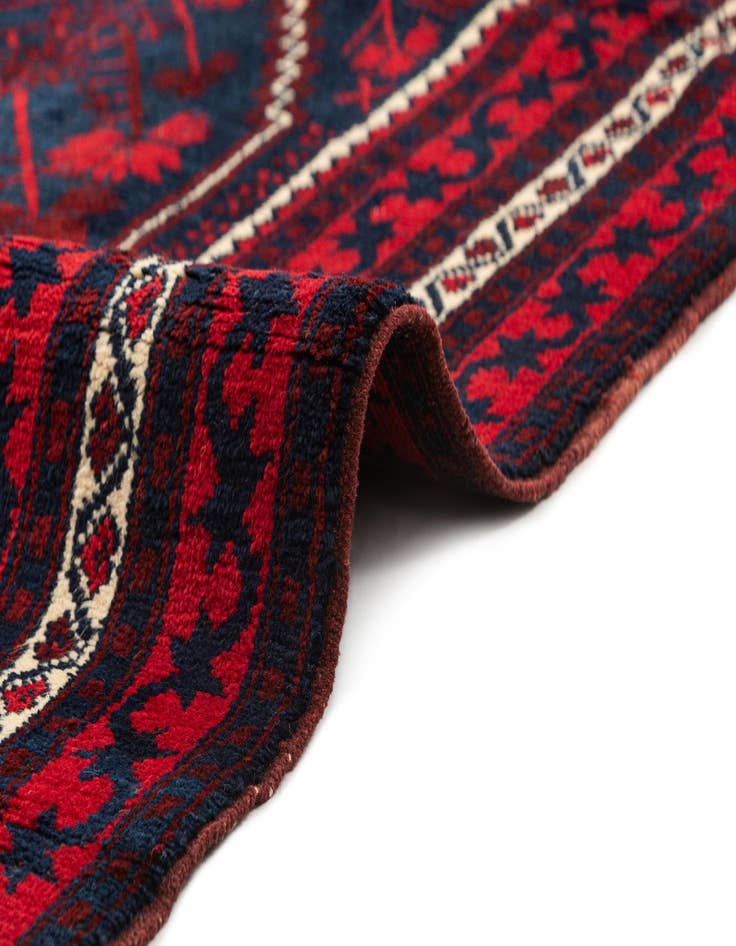 Detail image of  3' 8 x 6' 7  Hand Knotted Balouch Wool Rug