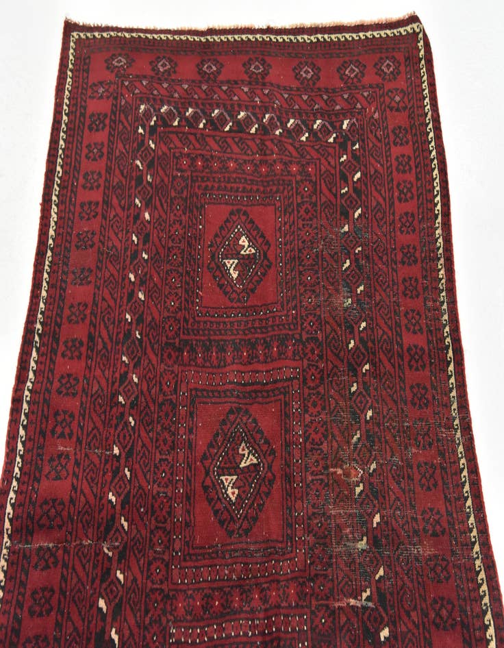 Detail image of  3' 5 x 6'  Hand Knotted Balouch Persian Wool Rug