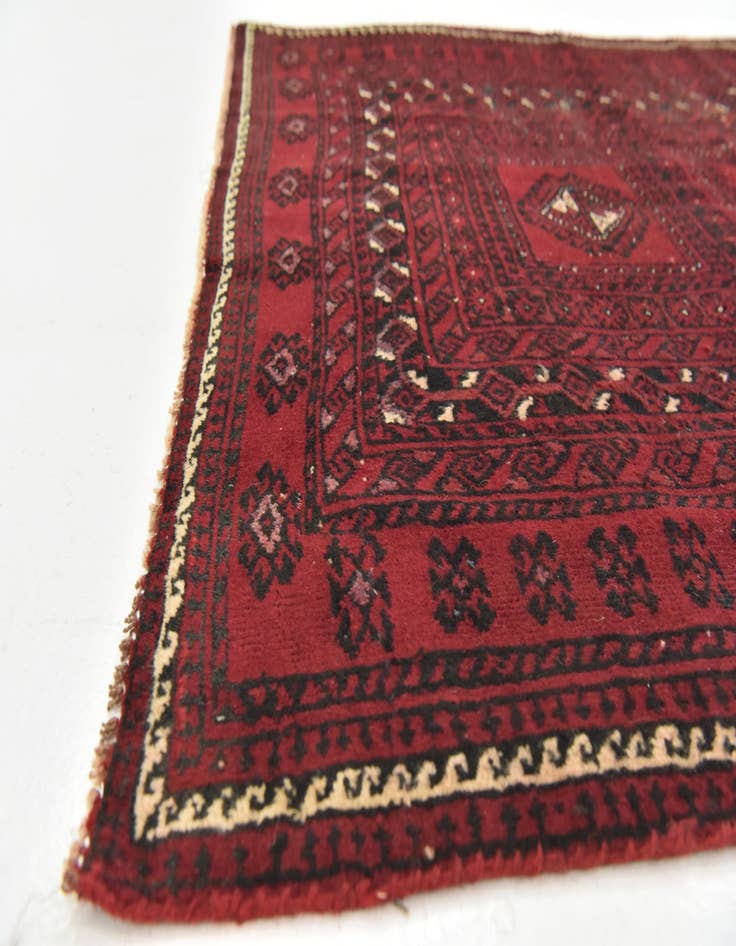 Detail image of  3' 5 x 6'  Hand Knotted Balouch Persian Wool Rug