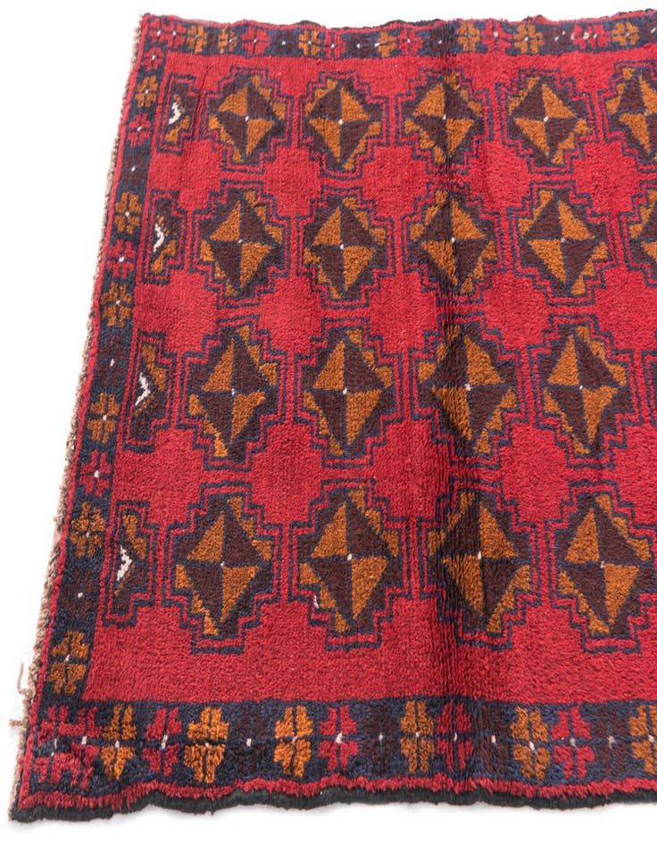 Detail image of  2' 8 x 4' 9  Hand Knotted Balouch Persian Wool Rug