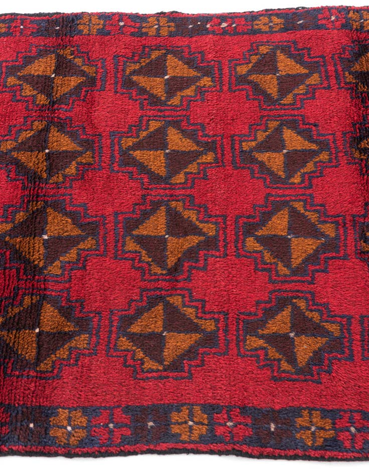Detail image of  2' 8 x 4' 9  Hand Knotted Balouch Persian Wool Rug
