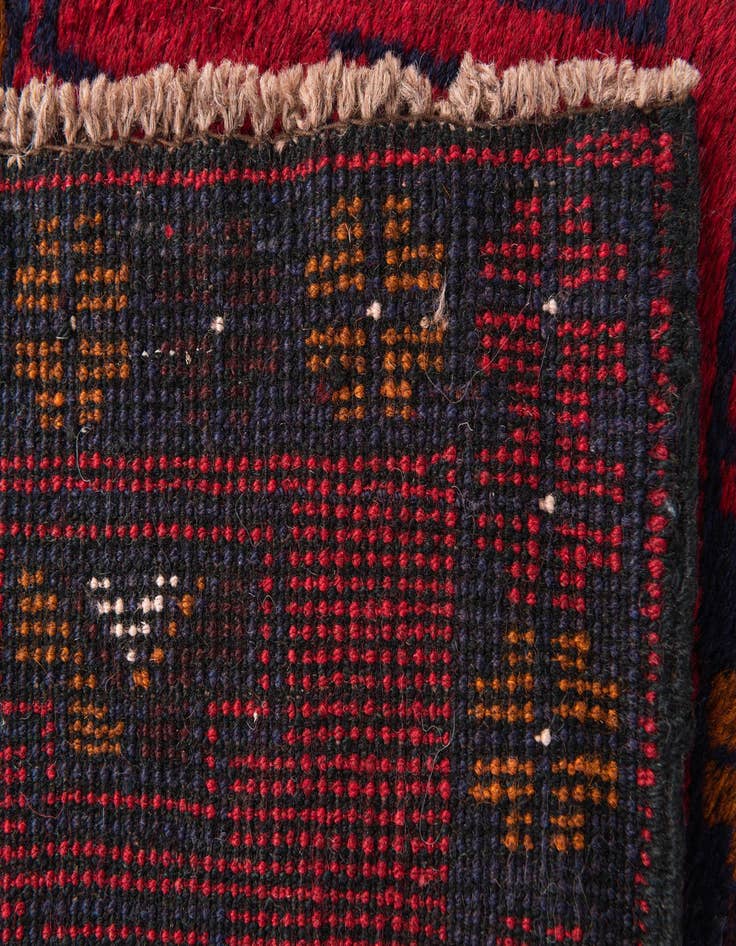 Detail image of  2' 8 x 4' 9  Hand Knotted Balouch Persian Wool Rug