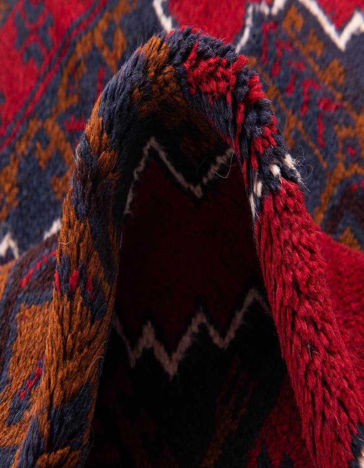Detail image of  2' 10 x 4' 9  Hand Knotted Balouch Persian Wool Rug