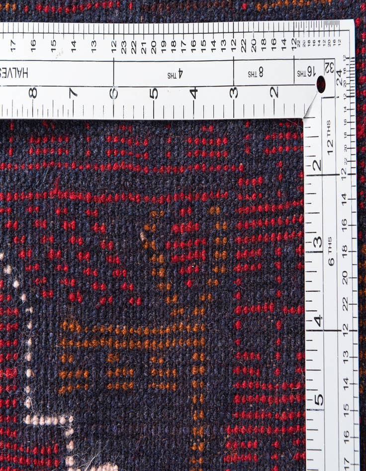 Detail image of  2' 10 x 4' 9  Hand Knotted Balouch Persian Wool Rug