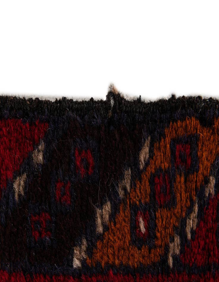 Detail image of  2' 10 x 4' 9  Hand Knotted Balouch Persian Wool Rug