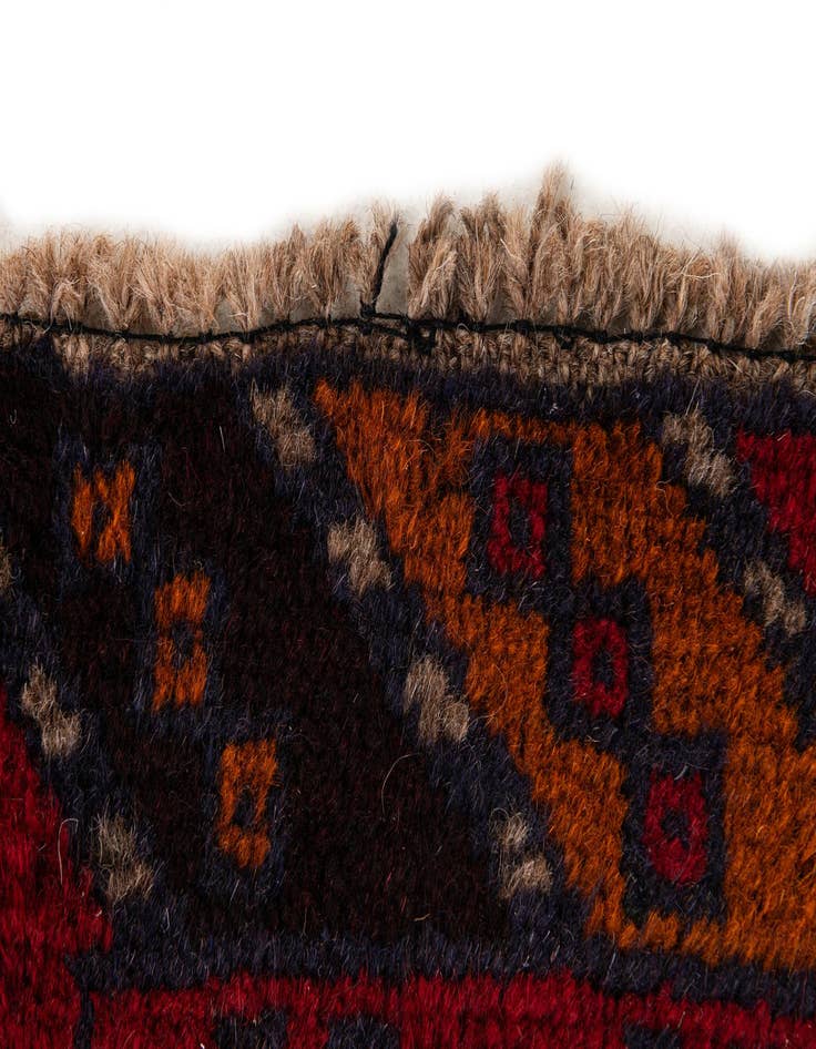 Detail image of  2' 10 x 4' 9  Hand Knotted Balouch Persian Wool Rug