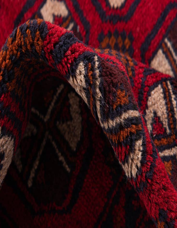 Detail image of  3' x 4' 7  Hand Knotted Balouch Persian Wool Rug