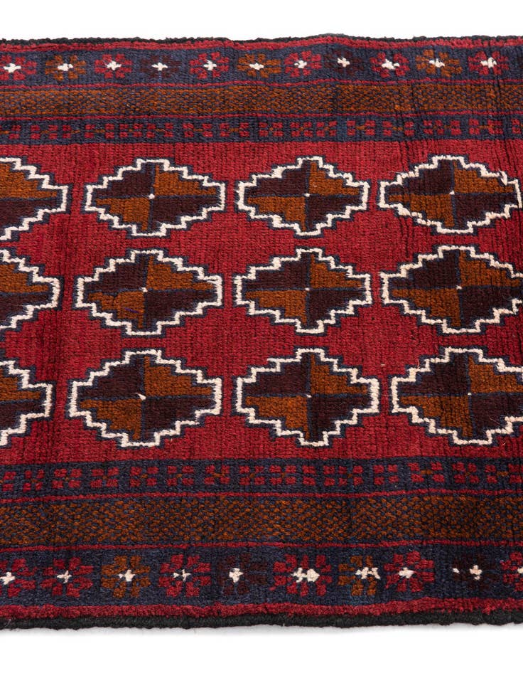 Detail image of  2' 8 x 4' 10  Hand Knotted Balouch Persian Wool Rug
