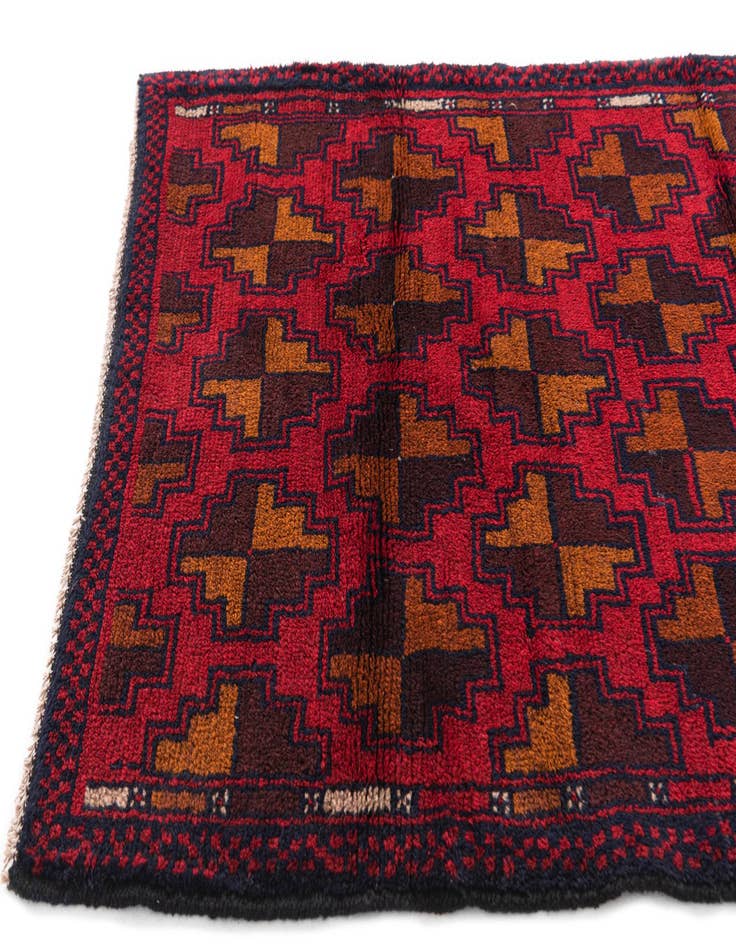 Detail image of  3' x 4' 4  Hand Knotted Balouch Persian Wool Rug
