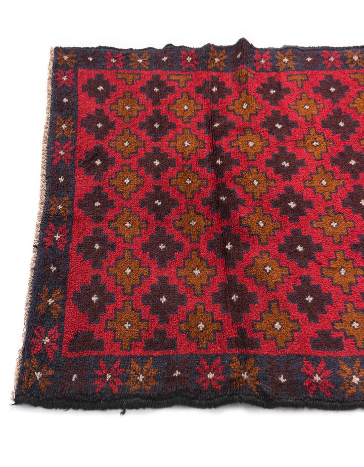 Detail image of  3' x 4' 6  Hand Knotted Balouch Persian Wool Rug