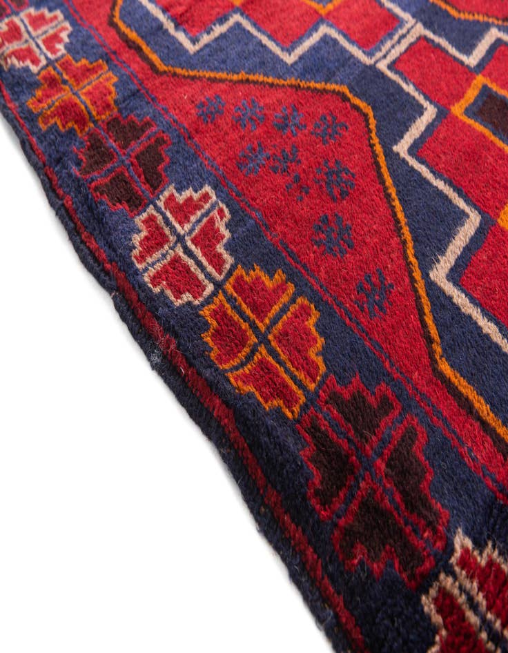 Detail image of  3' 1 x 4' 8  Hand Knotted Balouch Persian Wool Rug