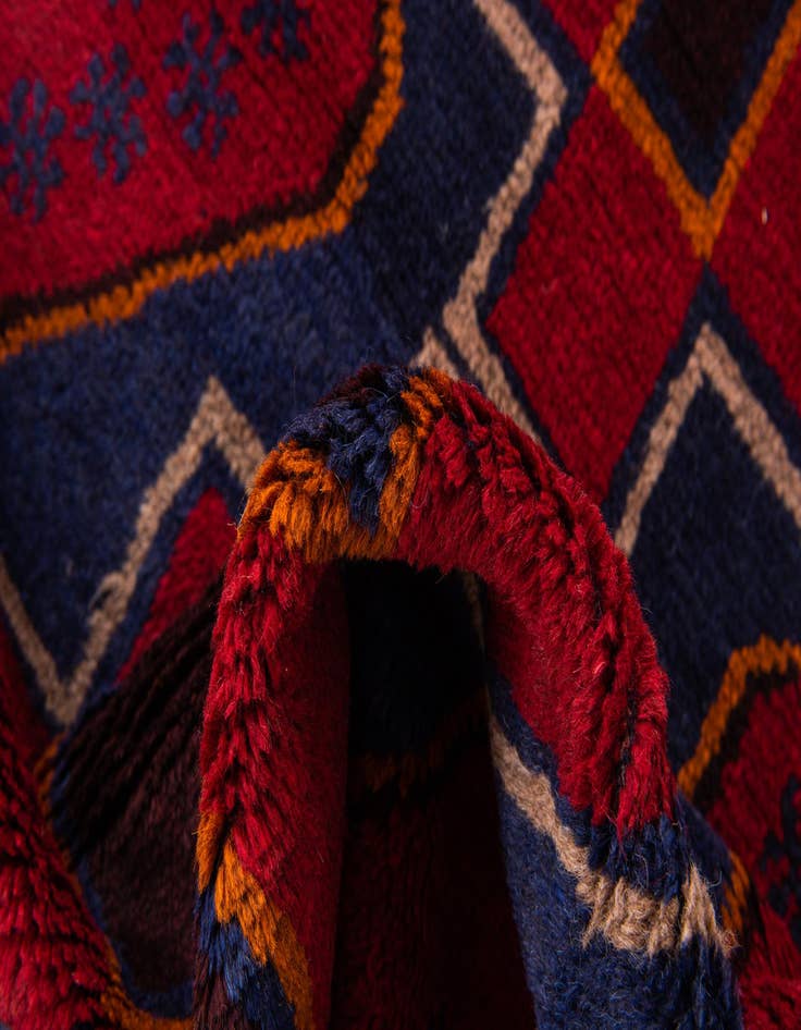 Detail image of  3' 1 x 4' 8  Hand Knotted Balouch Persian Wool Rug