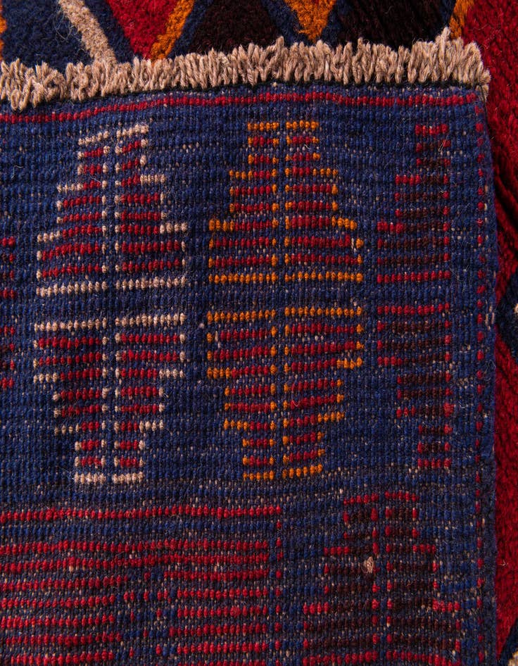 Detail image of  3' 1 x 4' 8  Hand Knotted Balouch Persian Wool Rug