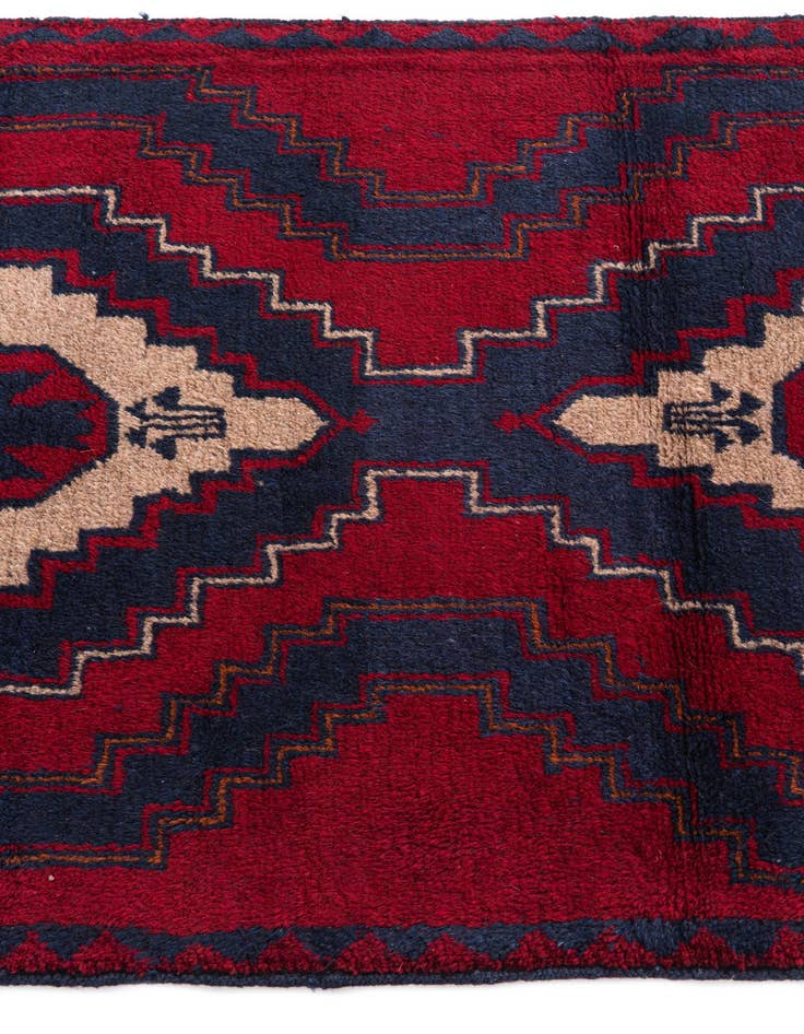 Detail image of  2' 10 x 4' 5  Hand Knotted Balouch Persian Wool Rug