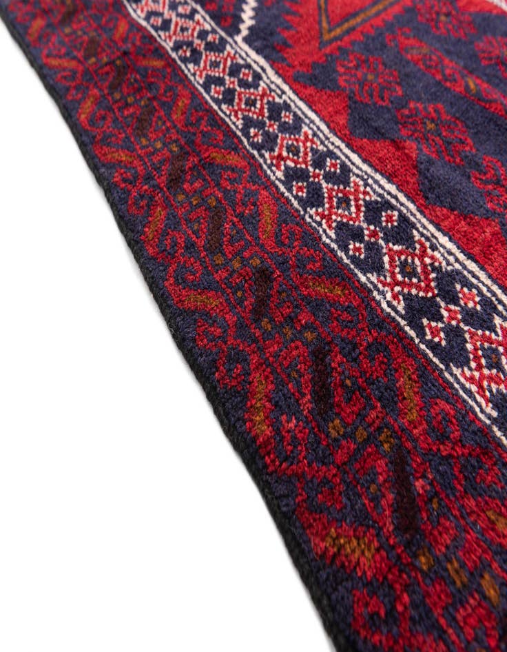 Detail image of  2' 10 x 4' 9  Hand Knotted Balouch Persian Wool Rug