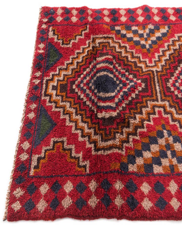 Detail image of  2' 10 x 4' 6  Hand Knotted Balouch Persian Wool Rug