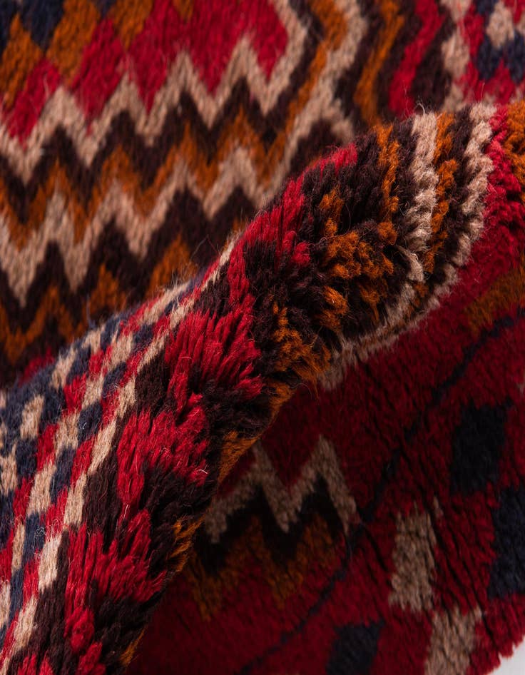 Detail image of  2' 10 x 4' 6  Hand Knotted Balouch Persian Wool Rug