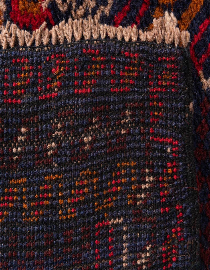 Detail image of  2' 10 x 4' 5  Hand Knotted Balouch Persian Wool Rug