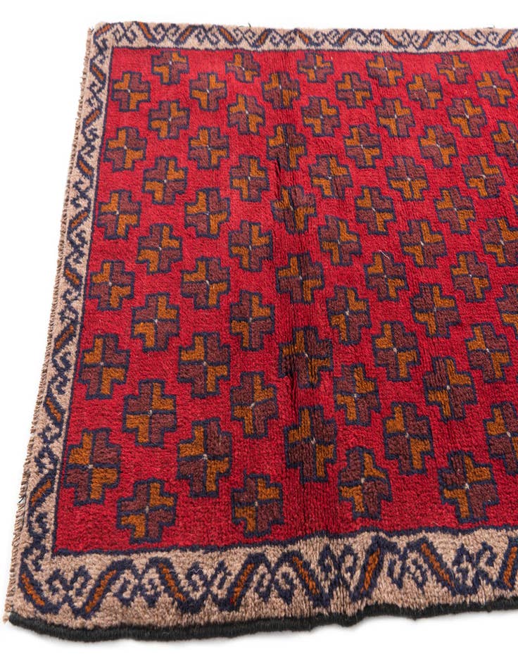 Detail image of  2' 9 x 4' 7  Hand Knotted Balouch Persian Wool Rug