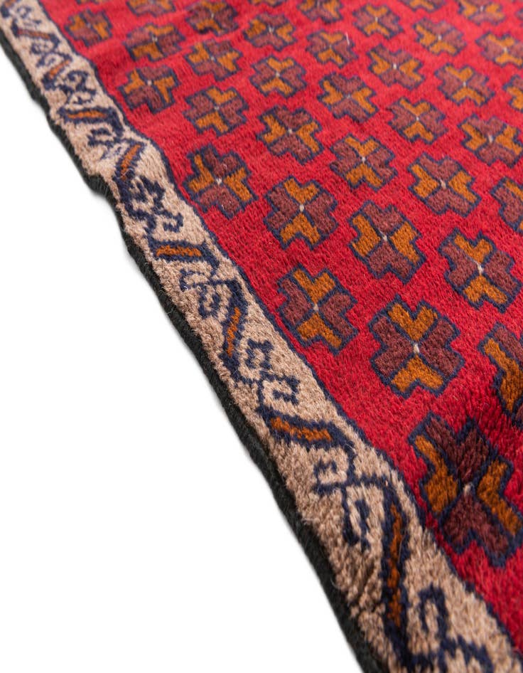 Detail image of  2' 9 x 4' 7  Hand Knotted Balouch Persian Wool Rug