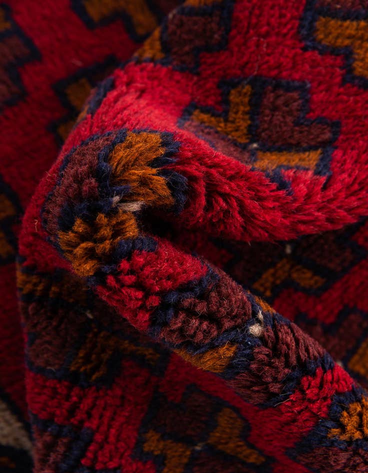 Detail image of  2' 9 x 4' 7  Hand Knotted Balouch Persian Wool Rug