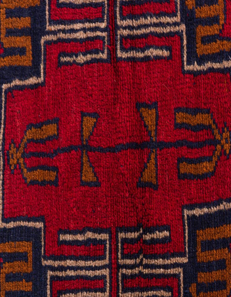 Detail image of  2' 10 x 4' 7  Hand Knotted Balouch Persian Wool Rug