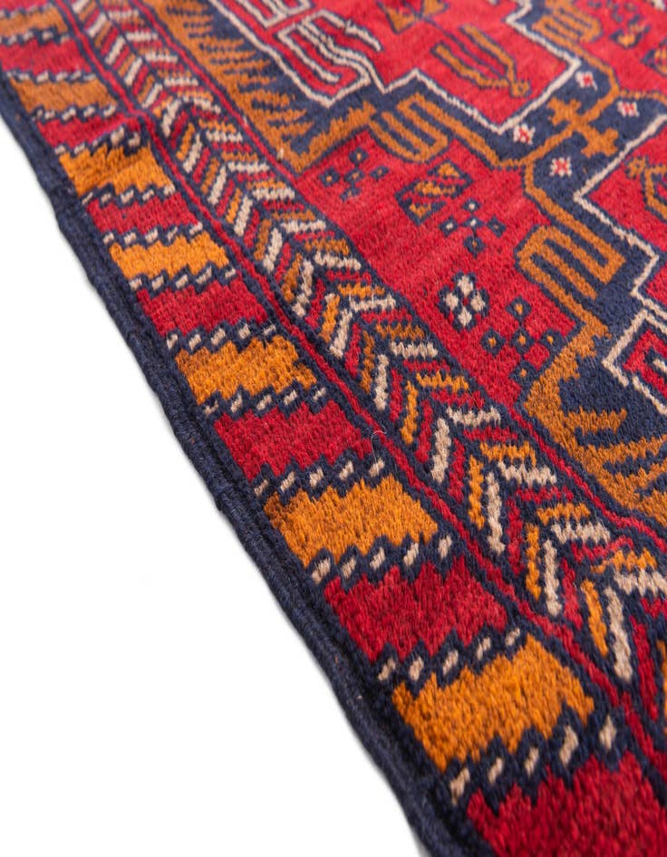 Detail image of  2' 10 x 4' 7  Hand Knotted Balouch Persian Wool Rug