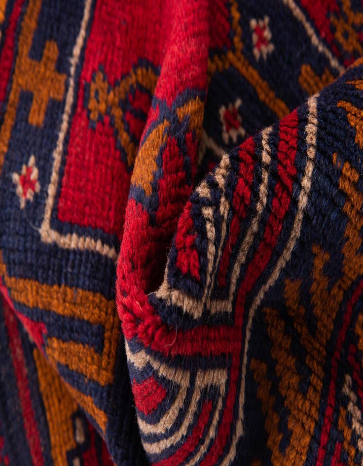 Detail image of  2' 10 x 4' 7  Hand Knotted Balouch Persian Wool Rug