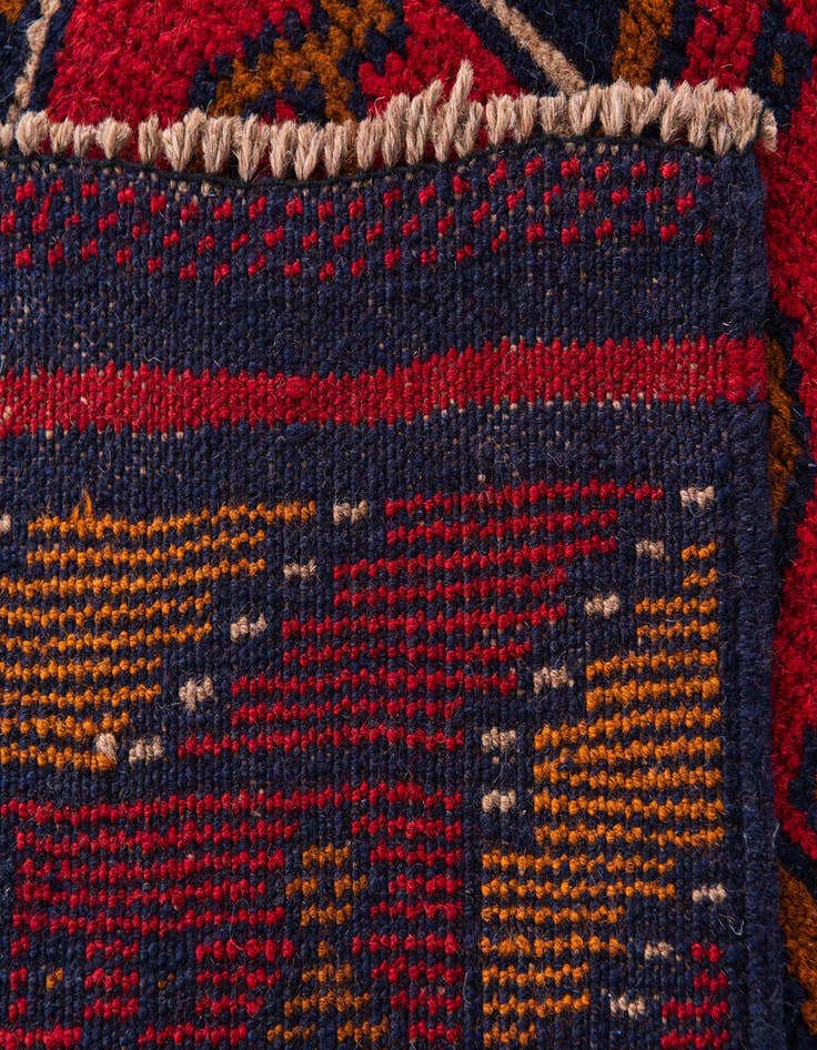 Detail image of  2' 10 x 4' 7  Hand Knotted Balouch Persian Wool Rug