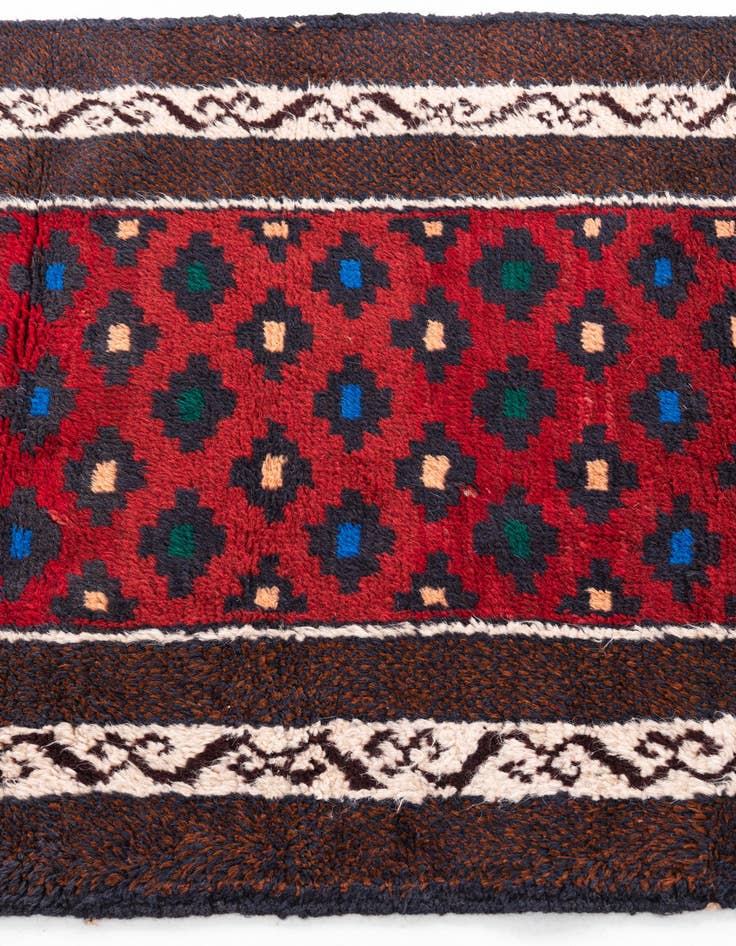 Detail image of  2' 9 x 4' 7  Hand Knotted Balouch Persian Wool Rug