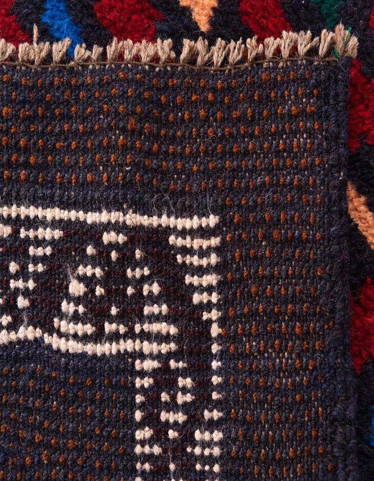 Detail image of  2' 9 x 4' 7  Hand Knotted Balouch Persian Wool Rug
