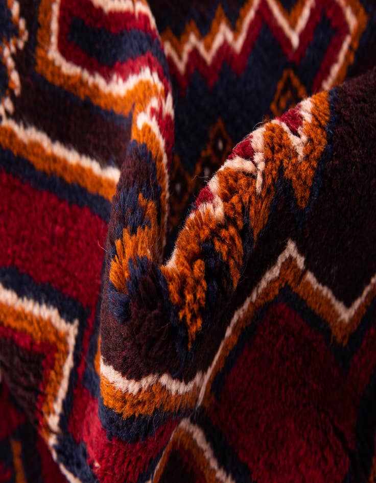 Detail image of  2' 10 x 4' 6  Hand Knotted Balouch Persian Wool Rug