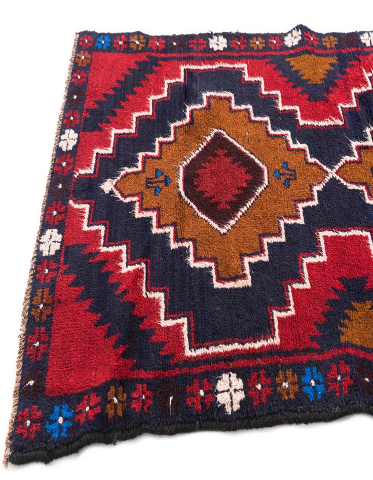 Detail image of  2' 8 x 4' 9  Hand Knotted Balouch Persian Wool Rug