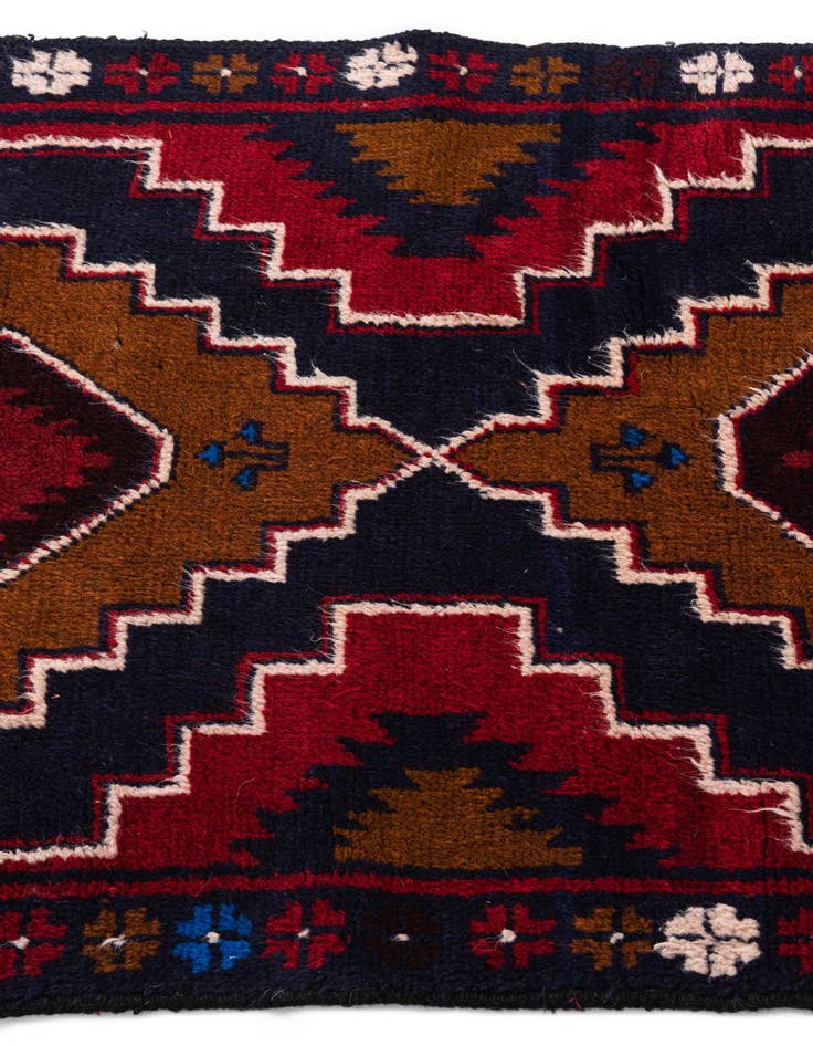 Detail image of  2' 8 x 4' 9  Hand Knotted Balouch Persian Wool Rug