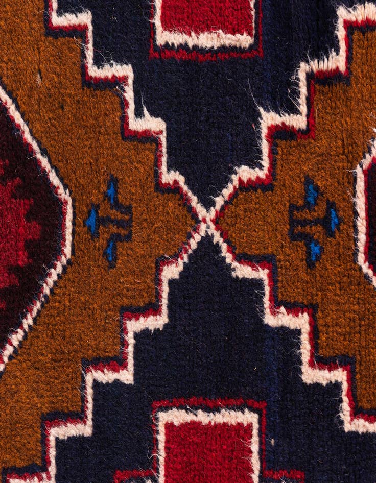 Detail image of  2' 8 x 4' 9  Hand Knotted Balouch Persian Wool Rug