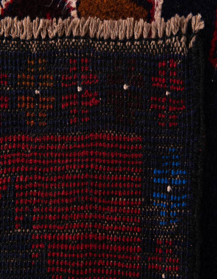 Detail image of  2' 8 x 4' 9  Hand Knotted Balouch Persian Wool Rug