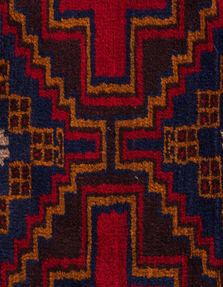 Detail image of  2' 8 x 4' 10  Hand Knotted Balouch Persian Wool Rug