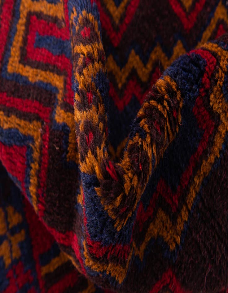 Detail image of  2' 8 x 4' 10  Hand Knotted Balouch Persian Wool Rug