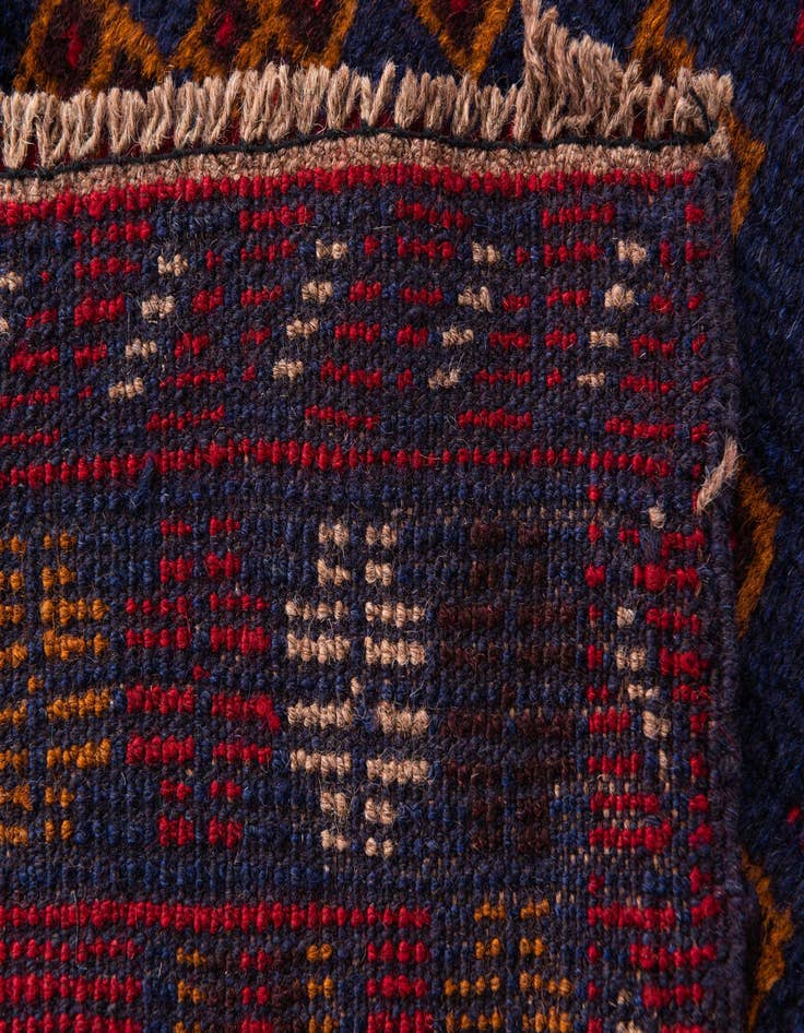 Detail image of  2' 8 x 4' 10  Hand Knotted Balouch Persian Wool Rug